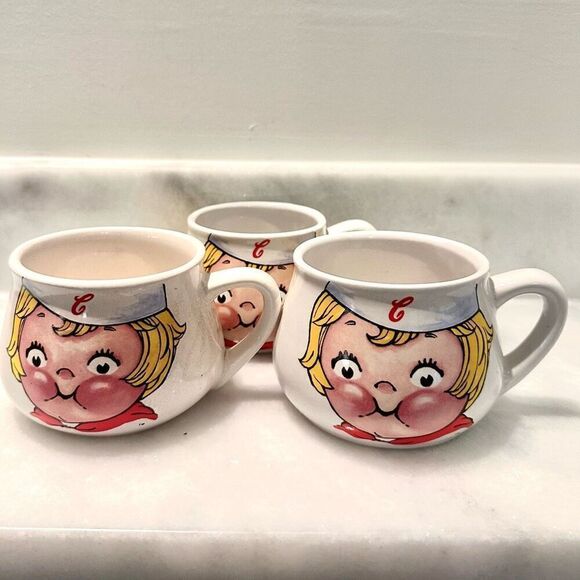 Vintage Campbell Soup Mugs Bowl Coffee Cup Collectible Set of 3 - Picture 1 of 4